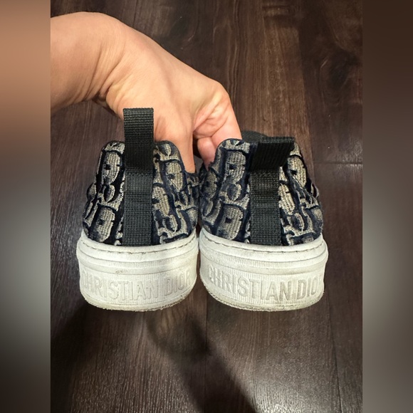 CHRISTIAN DIOR Velvet Oblique Solar Womens Slip On Sneakers, Size 39,  Deep Blue - Picture 4 of 7